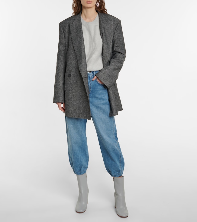 FRAME The Lounge high-rise barrel-leg jeans