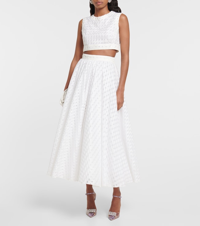 Giambattista Valli Macramé midi skirt