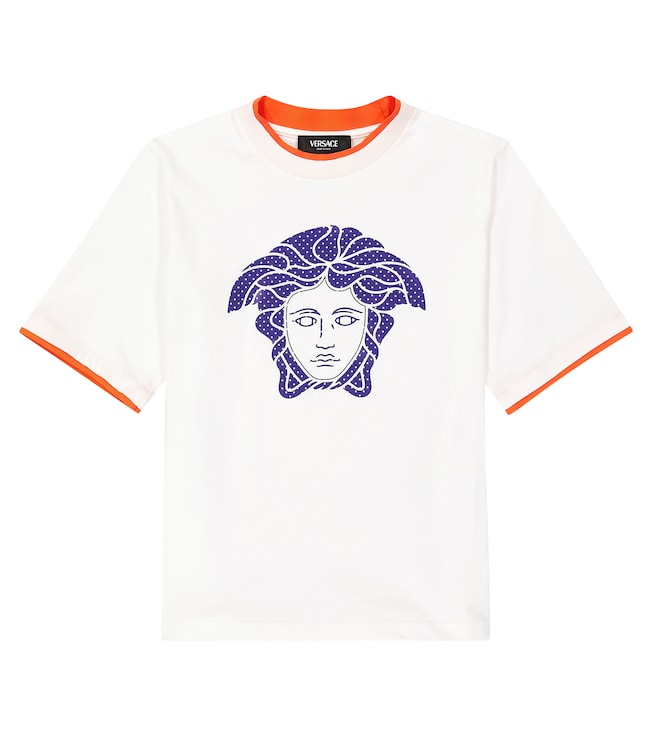 Bedrucktes T-Shirt aus Baumwoll-Jersey | Versace Kids