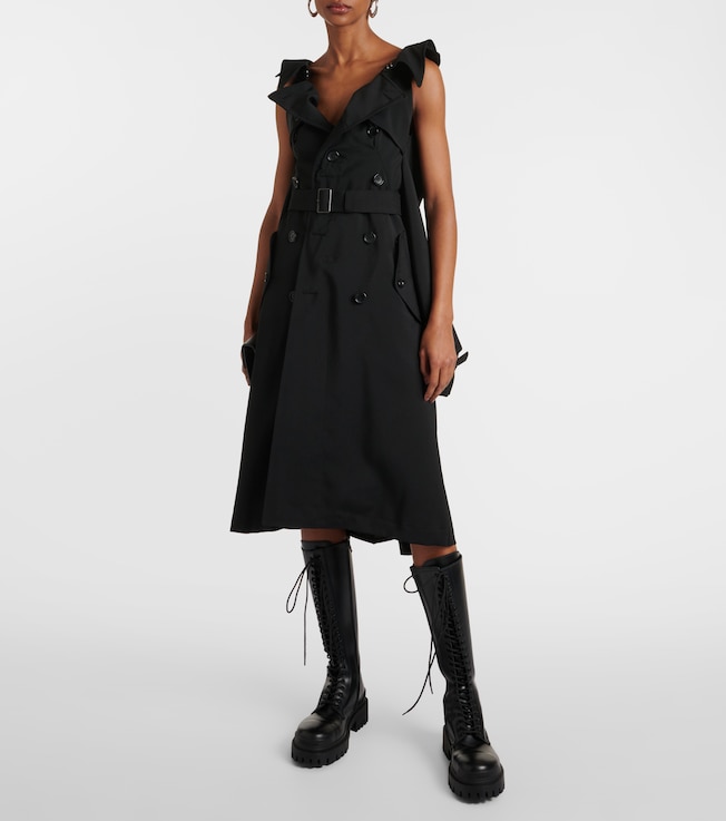  Cutout wool and mohair midi dress