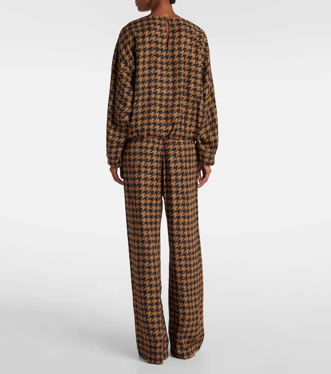 Dries Van Noten Dries Van Noten Houndstooth satin blouse