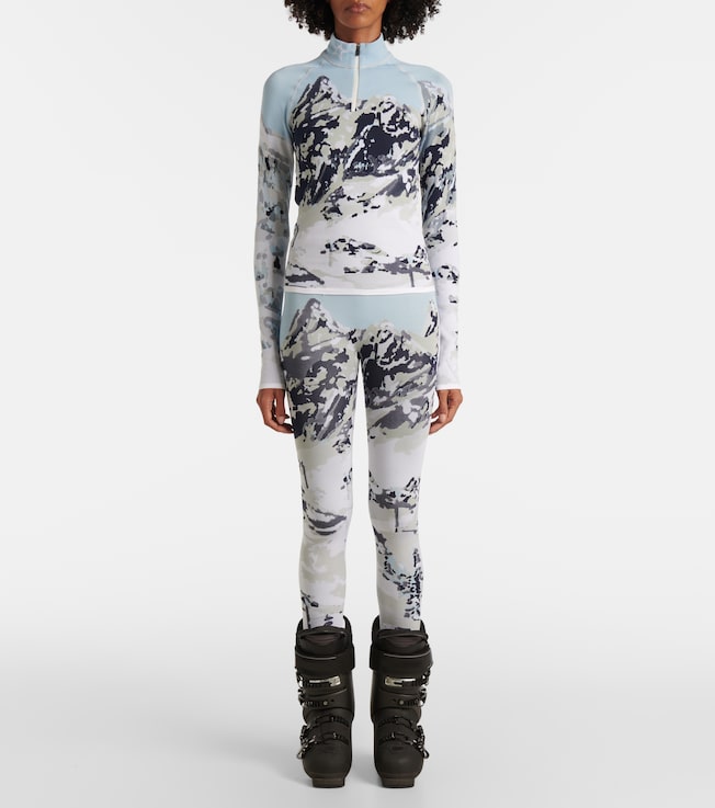 PERFECT MOMENT Perfect Moment Jacquard half-zip ski top