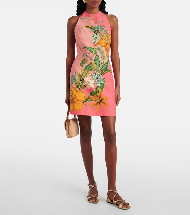 Alémais Anika floral linen minidress