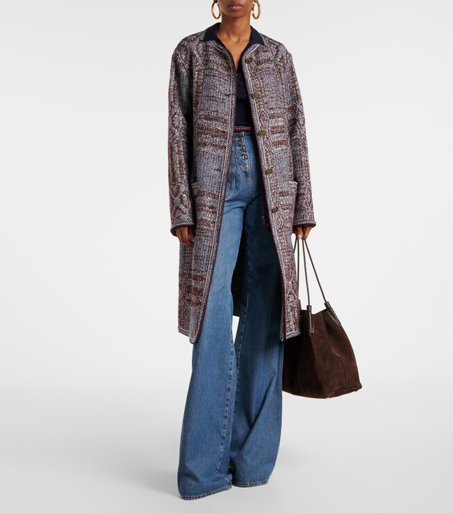 Etro Cotton and wool-blend jacquard coat