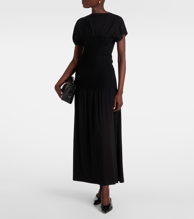 TOTEME Pleated jersey maxi dress