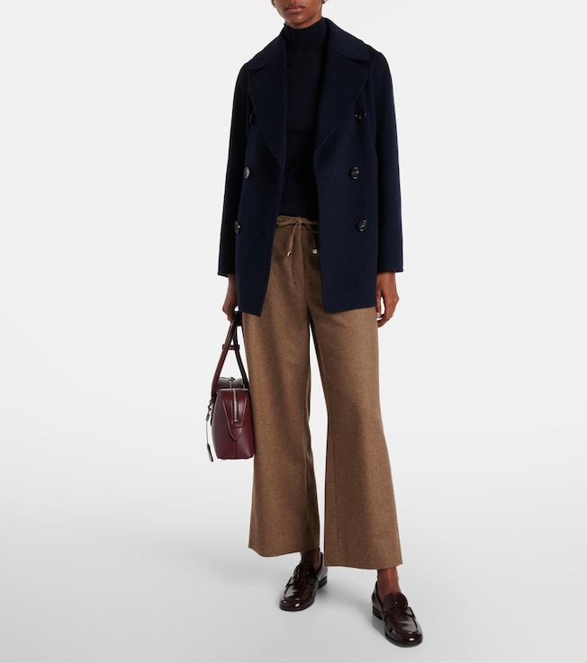 S Max Mara Livio wool and cashmere wide-leg pants