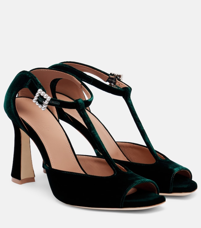 Malone Souliers Nomi 90 velvet sandals