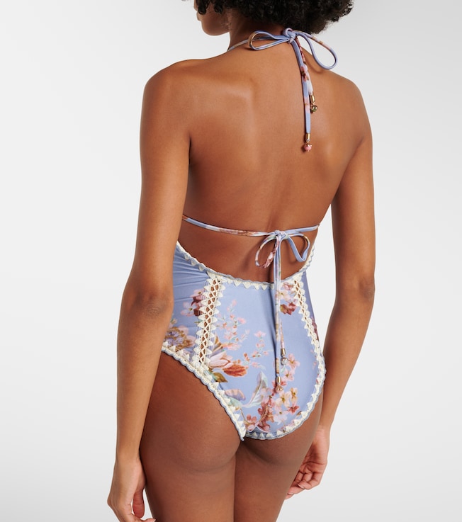 Zimmermann Zimmermann Awaken floral crochet-trimmed swimsuit