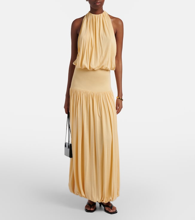 TOTEME Gathered jersey maxi dress