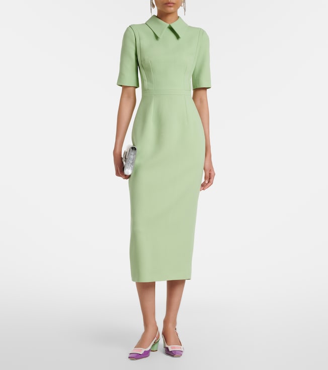 Emilia Wickstead Valletta wool crêpe midi dress