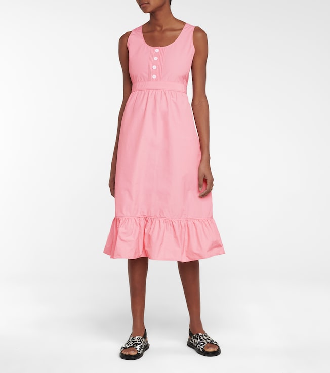 Plan C Technical faille midi dress