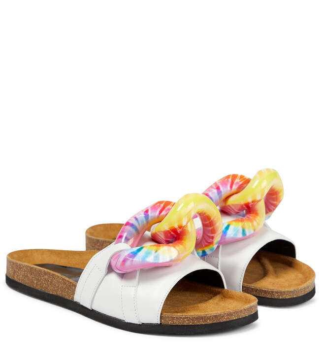 Jw Anderson Embellished leather slides