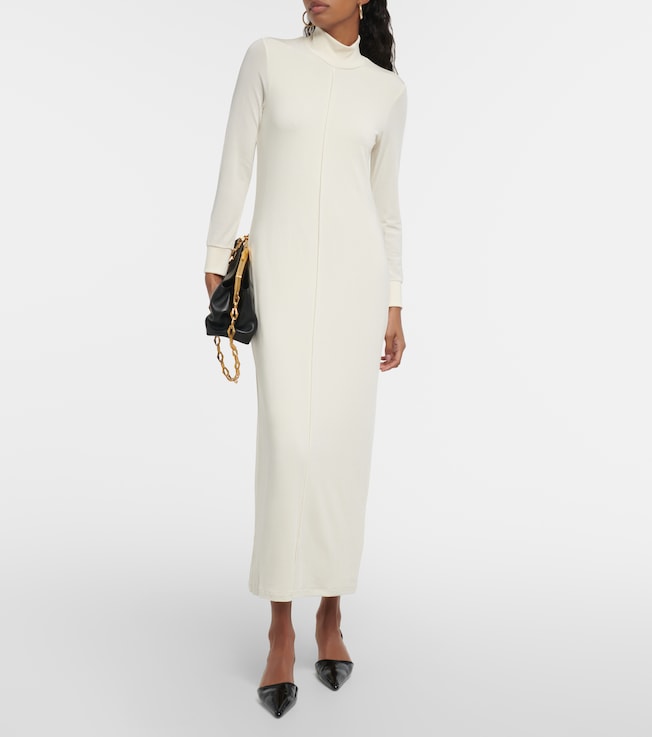 KHAITE Devon crêpe jersey midi dress