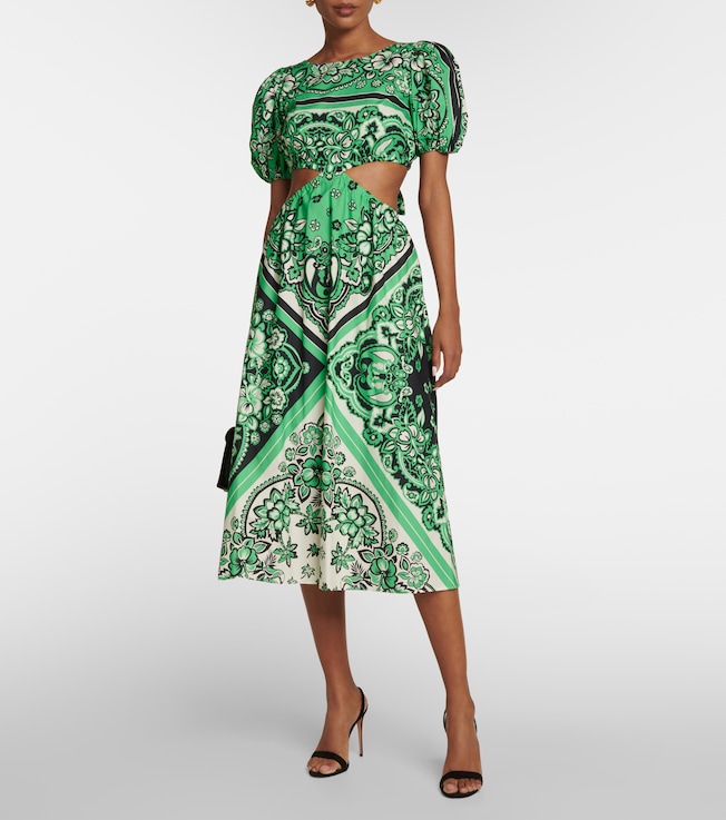 REDValentino Printed cotton midi dress
