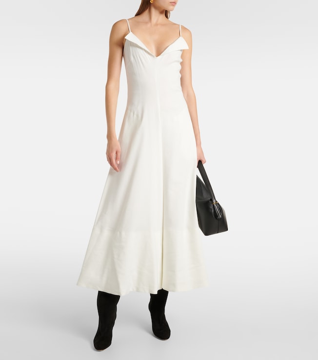 Ruby linen-blend midi dress