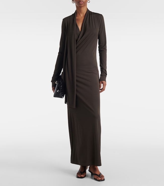 TOTEME Scarf-detail jersey maxi dress