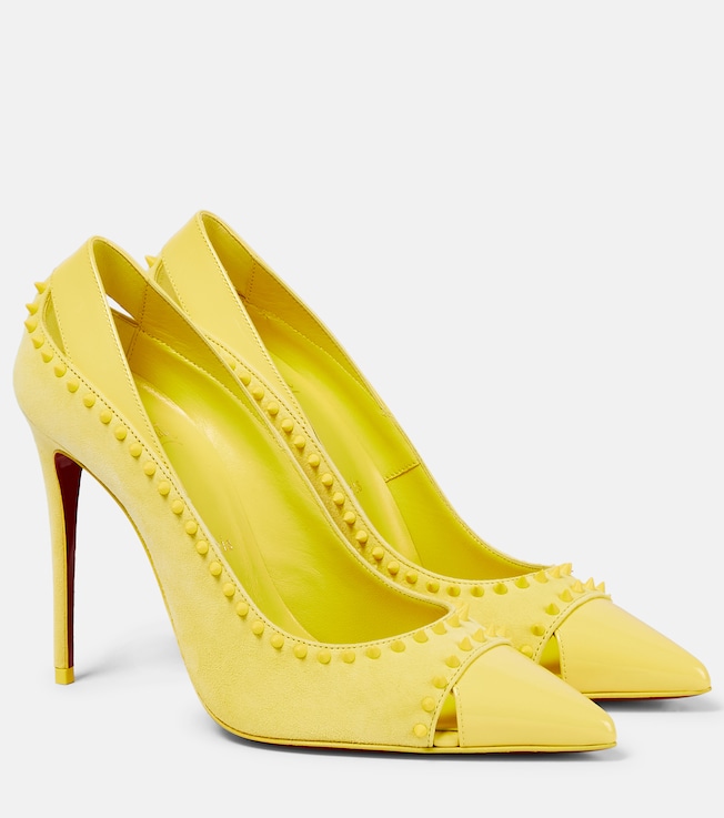 CHRISTIAN LOUBOUTIN Duvette Spikes 100 suede pumps