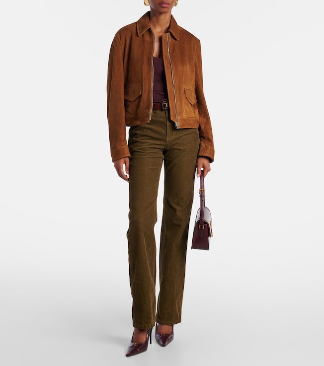 NOUR HAMMOUR Vanves suede bomber jacket