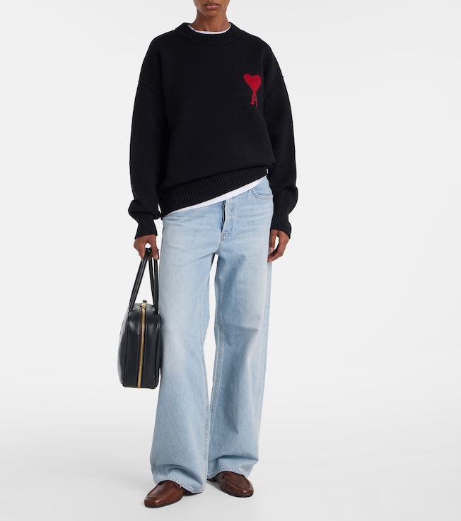 Ami Paris Ami de Cœur virgin wool sweater