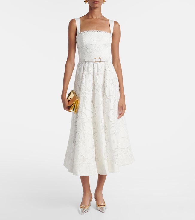 Rebecca Vallance Ginger floral lace midi dress