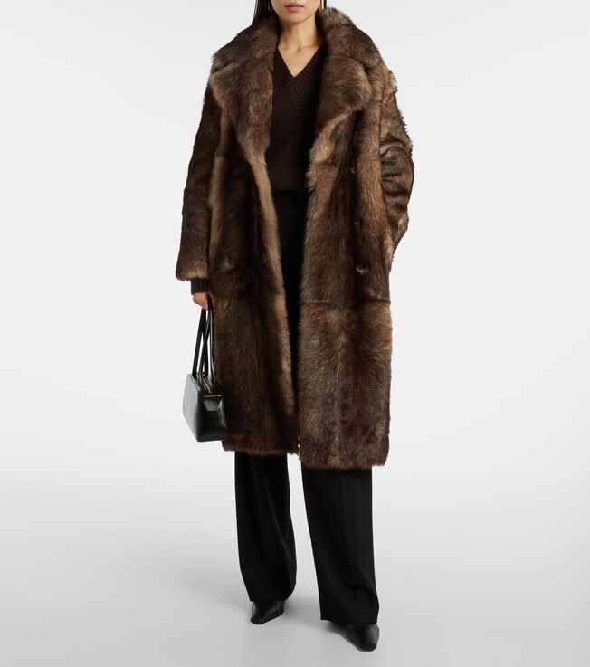 Yves Salomon Reversible shearling and leather coat