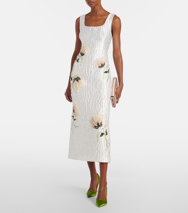 SIMKHAI Lilibeth embellished jacquard cocktail dress
