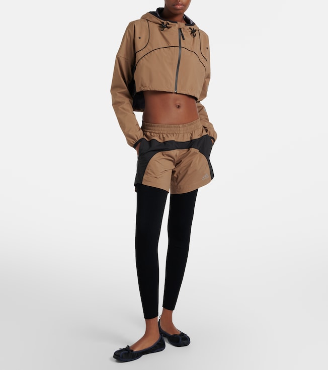 Balenciaga Colorblocked taffeta shorts
