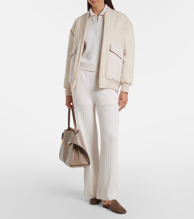 Eleventy Wool and cashmere straight pants