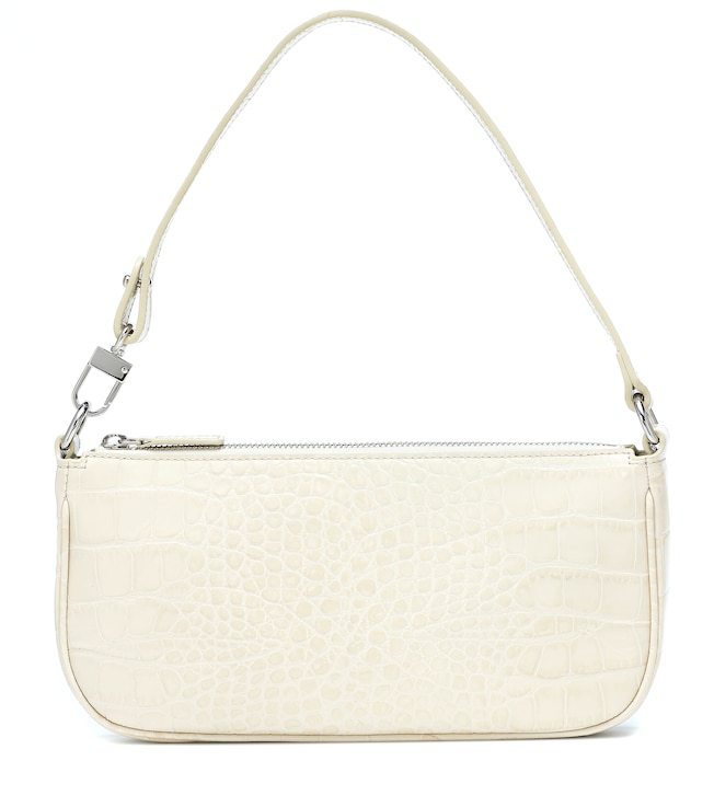 BY FAR Rachel croc-effect leather shoulder bag