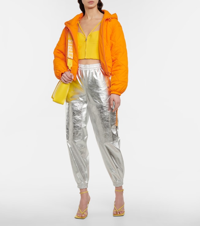Stella McCartney Quilted technical hooded jacket