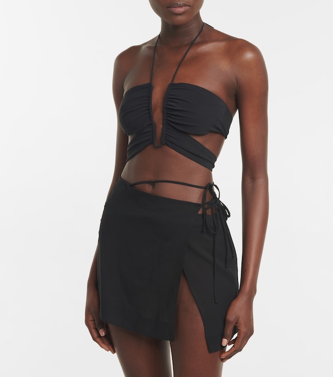 Nensi Dojaka Asymmetric wrap miniskirt