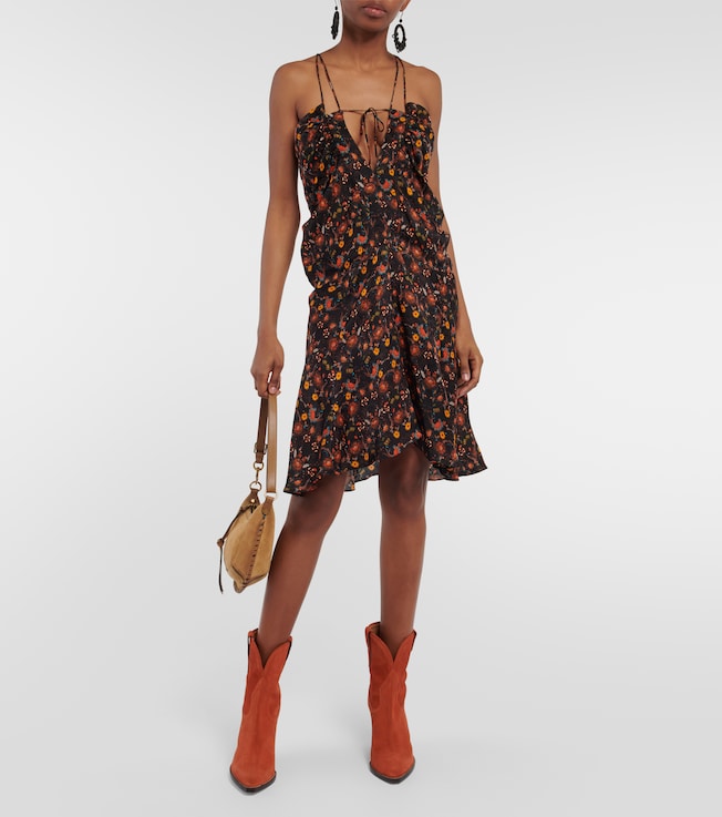 Isabel Marant Presly floral silk-blend minidress