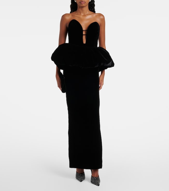 The New Arrivals Ilkyaz Ozel Lia peplum silk gown