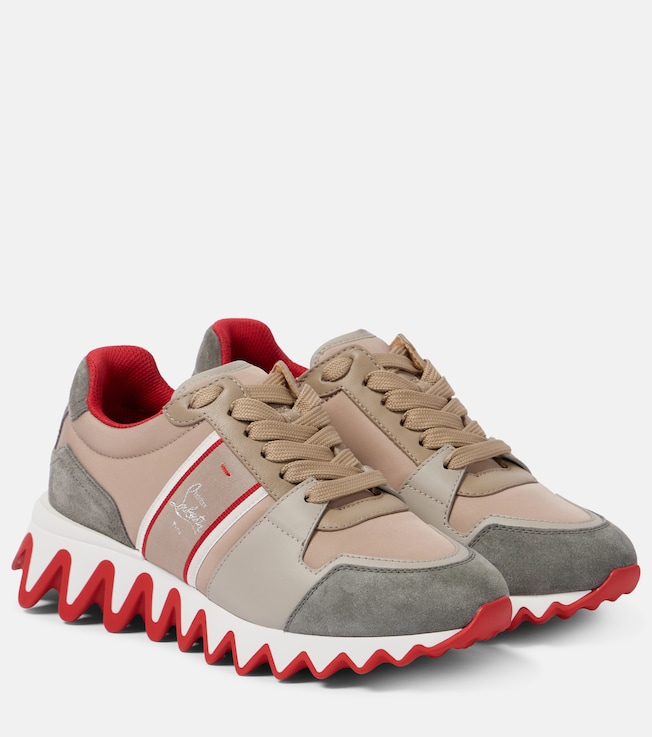 CHRISTIAN LOUBOUTIN Nastroshark suede-trimmed sneakers