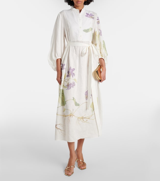 Erdem Linen wrap dress