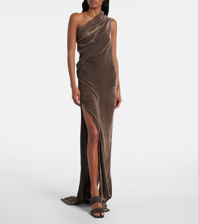Rick Owens Athena Arrowhead one-shoulder gown