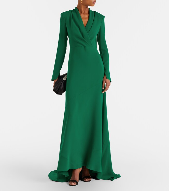 Oscar de la Renta Silk-blend gown