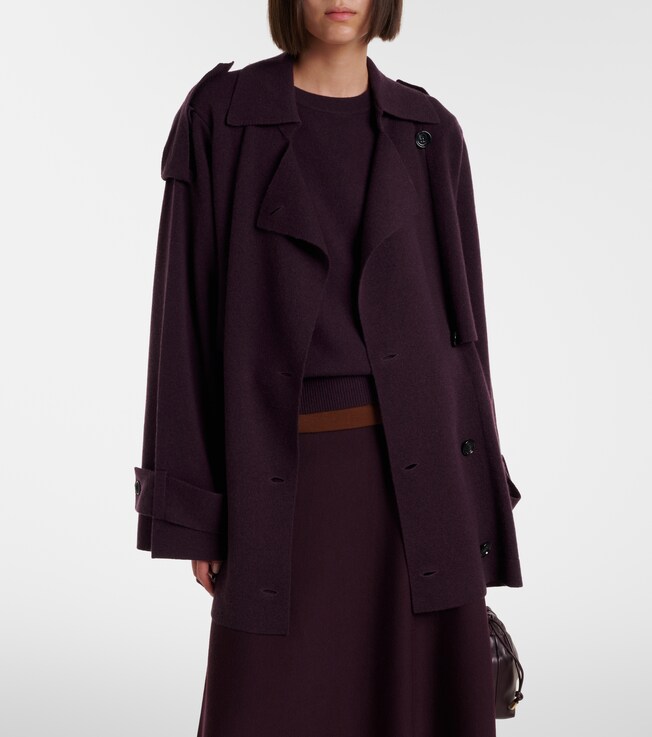 Jardin des Orangers Cropped wool and cashmere trench coat