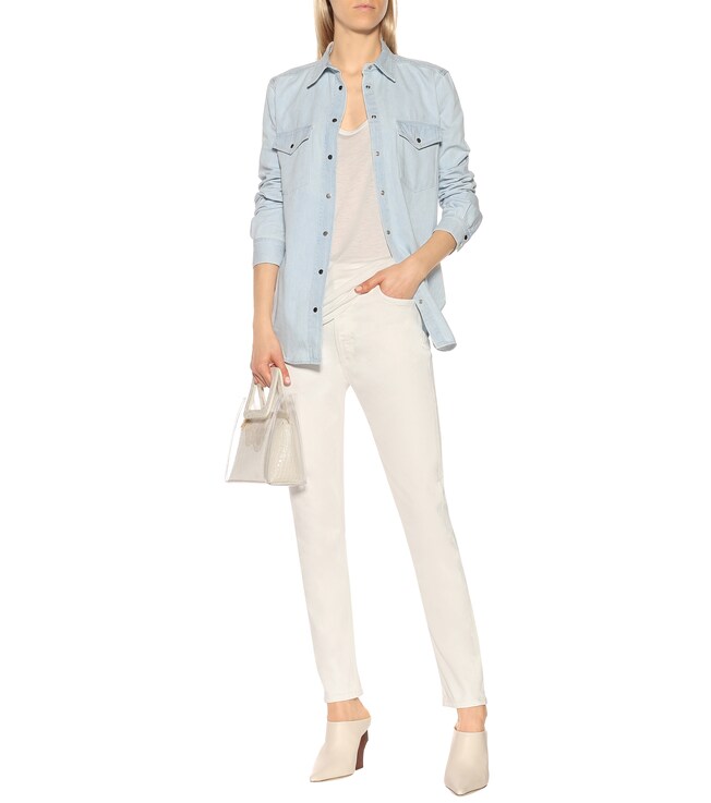 GOLDSIGN The High-Rise Slim-Straight jeans