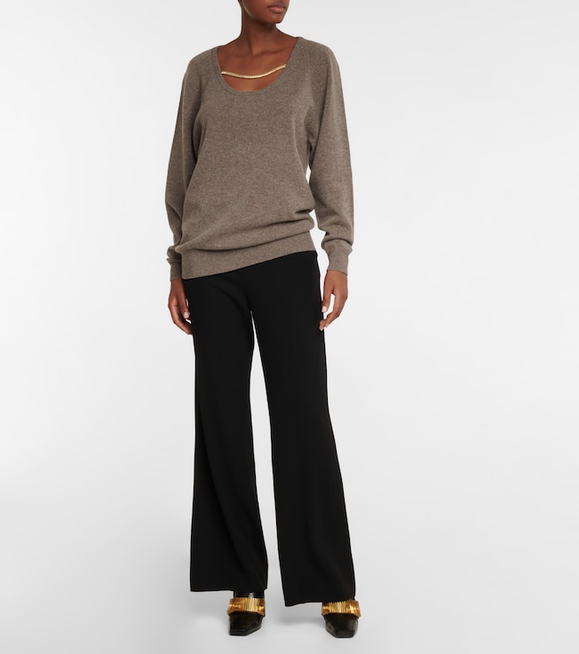 CHRISTOPHER KANE Chain-detail wool sweater