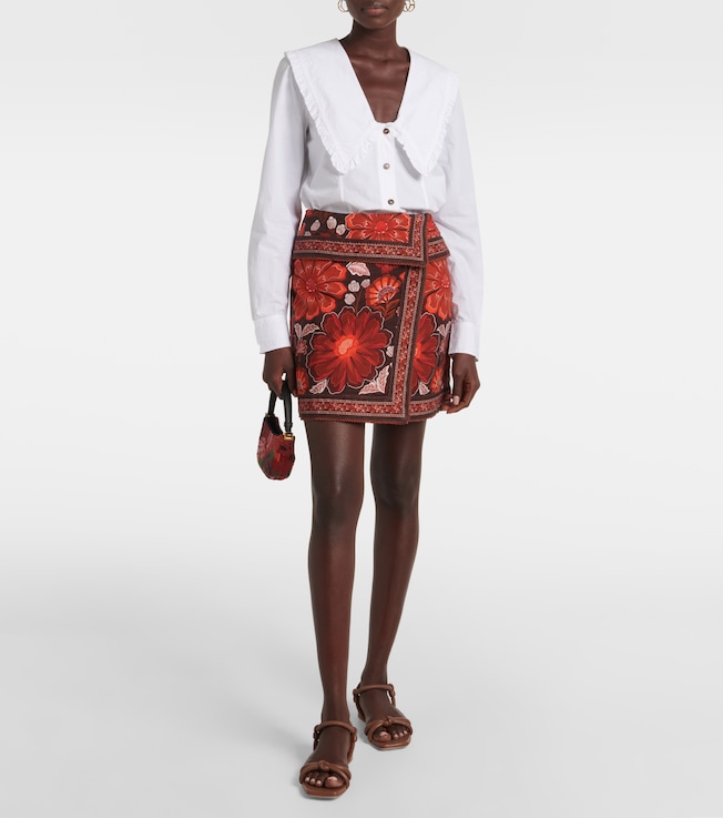 FARM Rio Gigi Tapestry cotton wrap skirt