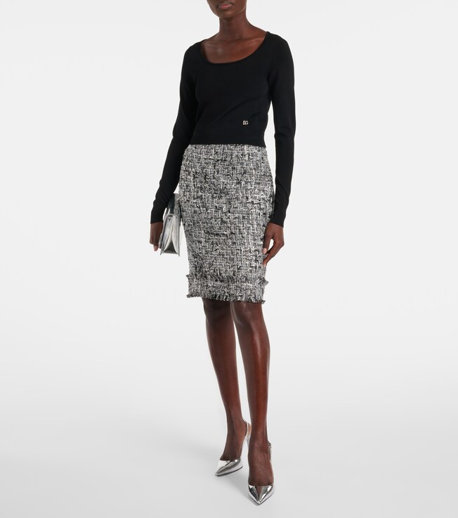 Dolce&Gabbana Lamé midi skirt