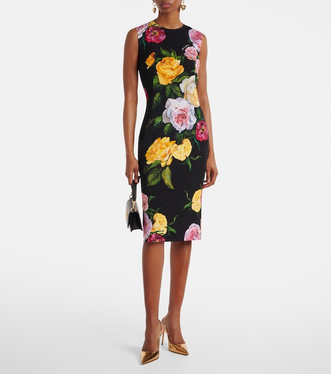 Dolce&Gabbana Floral silk-blend midi dress