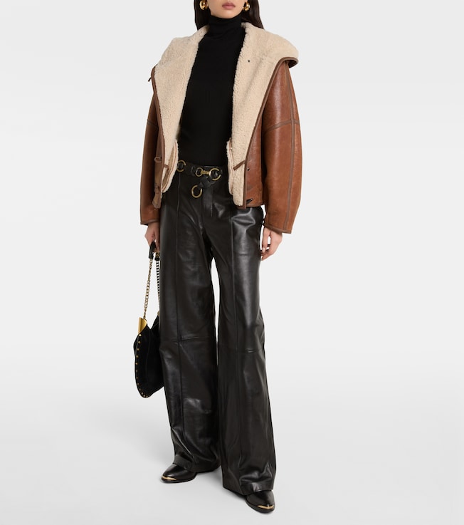Isabel Marant Amiel shearling-lined leather jacket