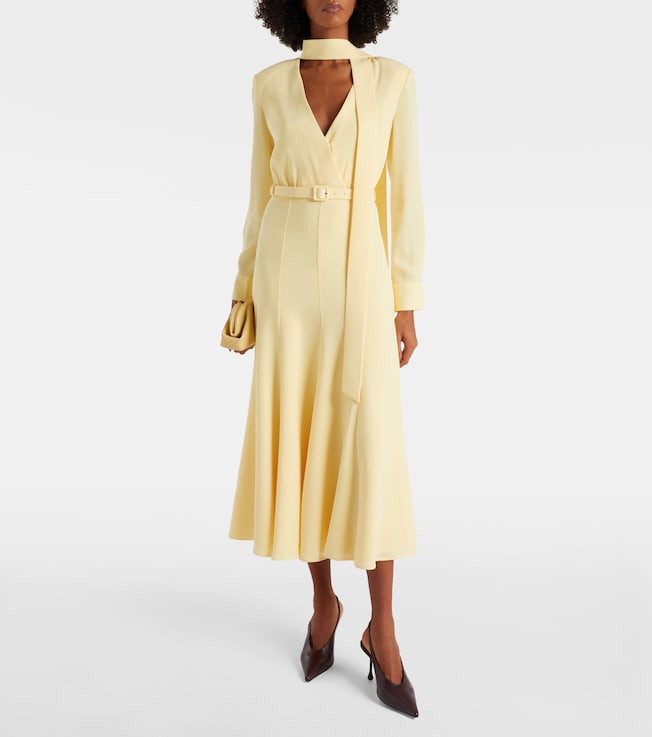 Roland Mouret Belted cady midi dress