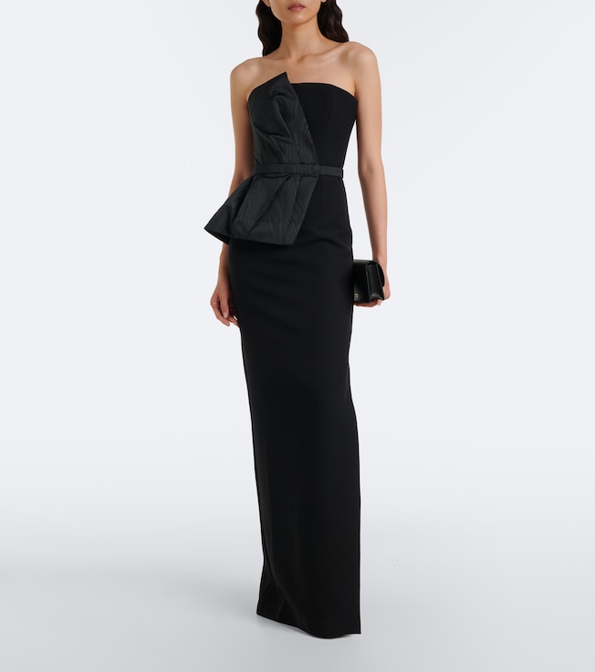 Safiyaa Kasia draped crêpe gown