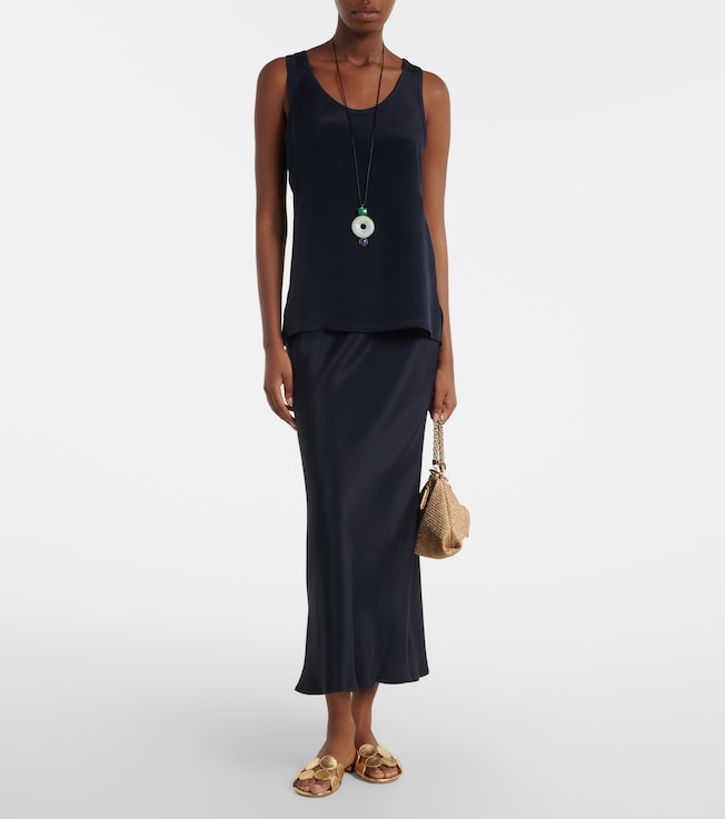 Max Mara Sospiro silk satin maxi skirt