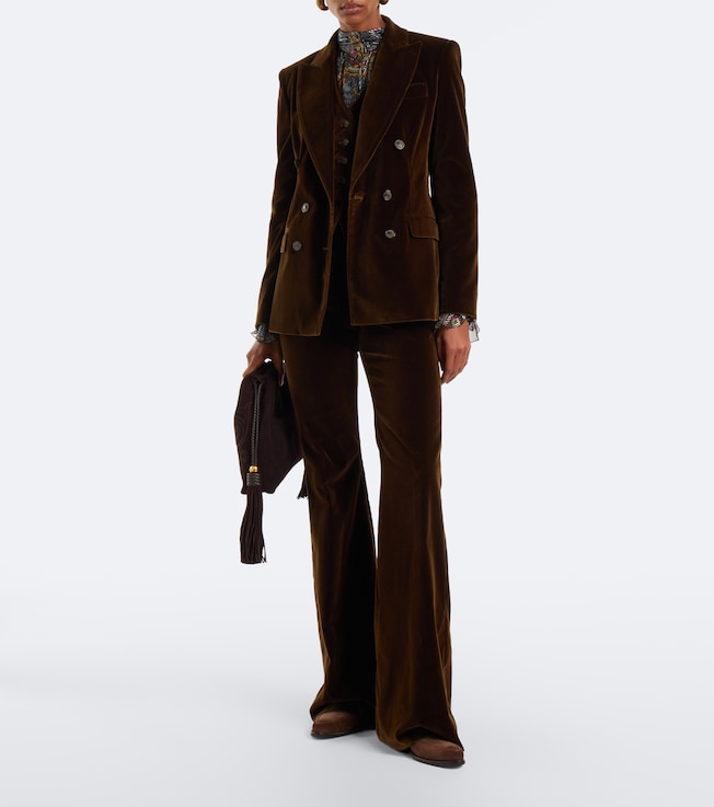 Etro Cotton velvet flared pants