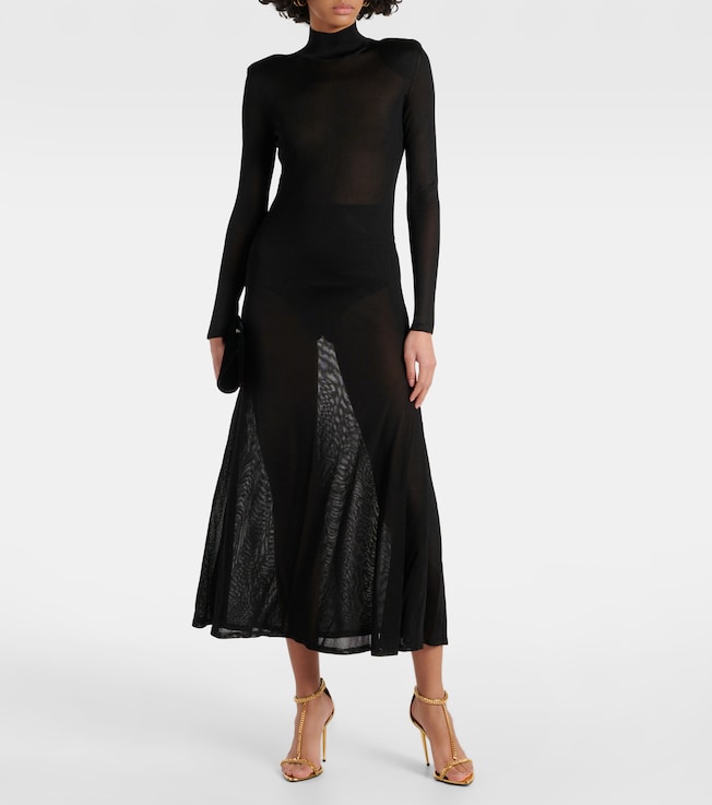 Tom Ford High-neck jersey maxi dress
