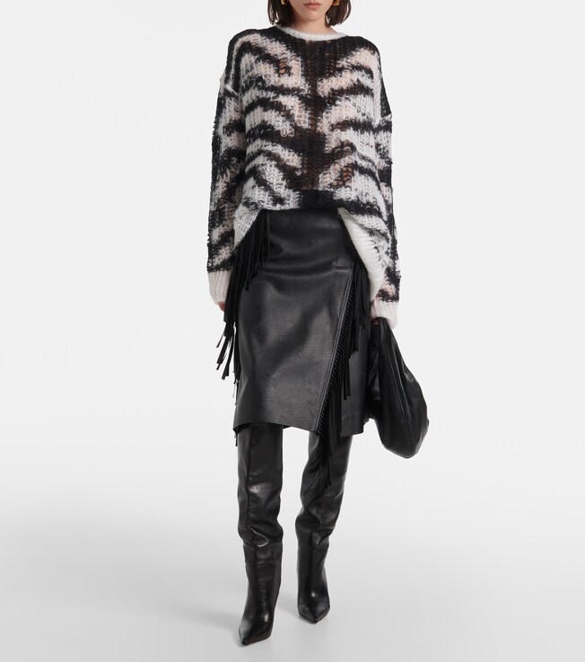 Stella McCartney Zebra-print wool-blend sweater